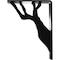 Ekena Millwork Damon Wrought Iron Bracket, (Triple center brace), Powder Coated Black 2"W x 5 1/2"D x 8"H BKTM02X05X08TDA - alternate 9